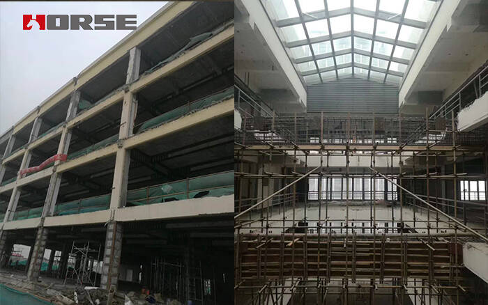 The office building is transformed into a hospital The office building is transformed into a hospital