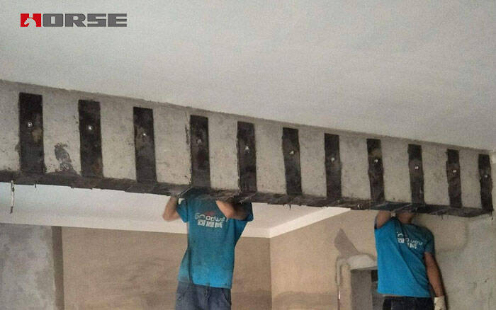 Strengthening by steel plate sticking Strengthening by steel plate sticking