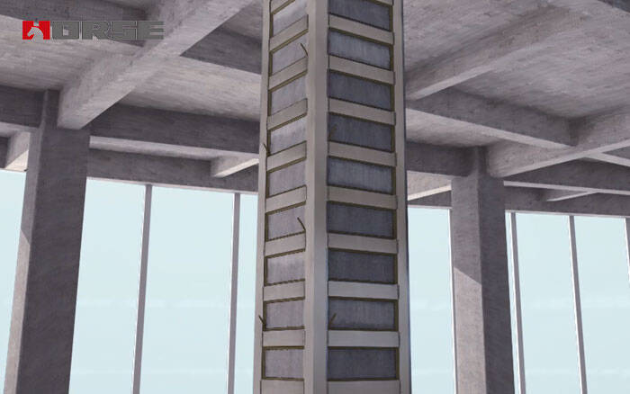 Steel jacketing of the column Steel jacketing of the column