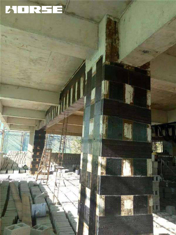 Carbon fiber material in the reinforcement of concrete column Carbon fiber material in the reinforcement of concrete column