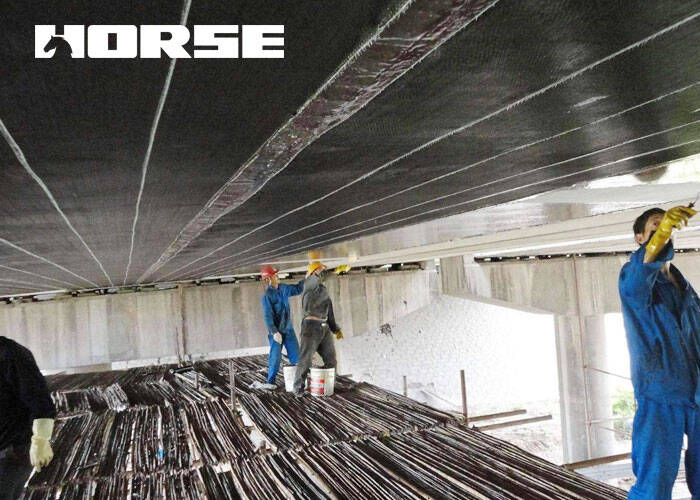Bridge reinforcement with carbon fiber wrap Bridge reinforcement with carbon fiber wrap