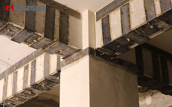 Beam reinforcement method with steel plate Beam reinforcement method with steel plate