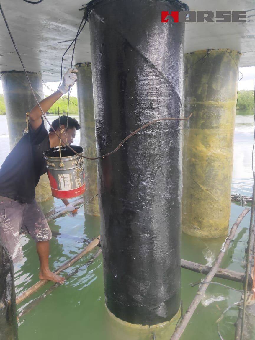 Jetty Repair With Carbon Fiber Sheet Jetty Repair With Carbon Fiber Sheet