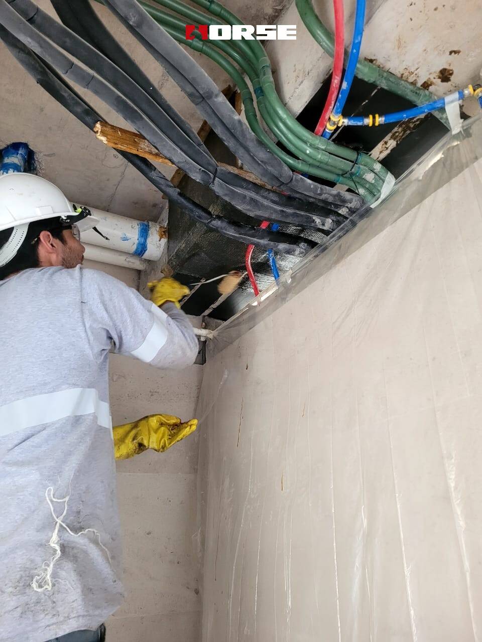 Carbon Fiber Strengthening Holes in an Apartment Carbon Fiber Strengthening Holes in an Apartment