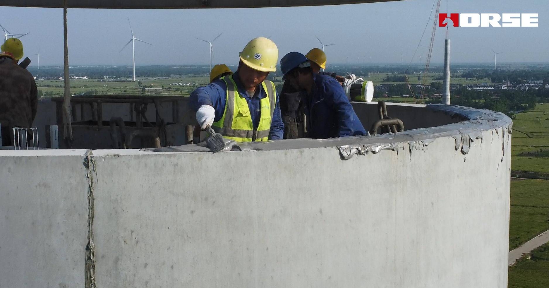 Segmental Adhesive Challenges High Temperature of 50 ℃ on Concrete Tower Assembly Segmental Adhesive Challenges High Temperature of 50 ℃ on Concrete Tower Assembly