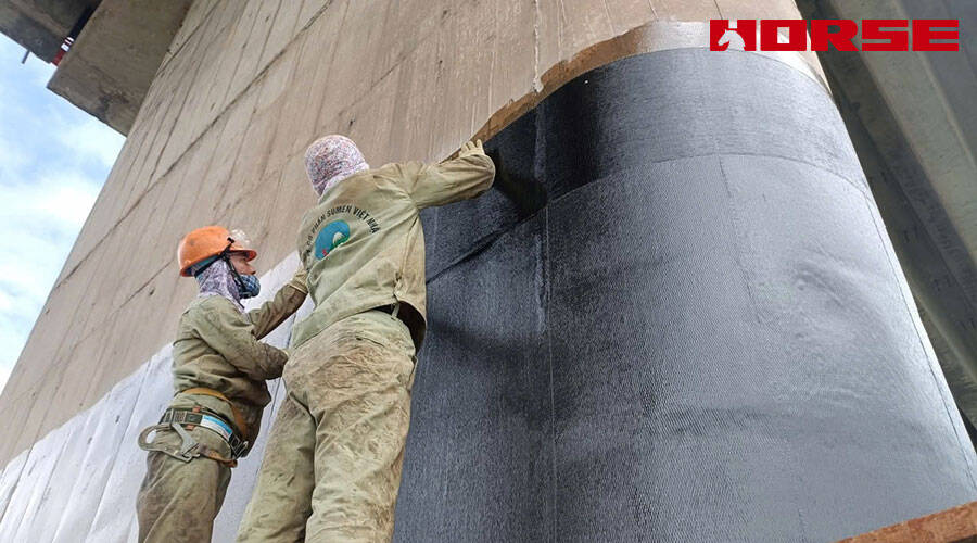 Apply Carbon Fiber To Bridge Piers Apply Carbon Fiber To Bridge Piers