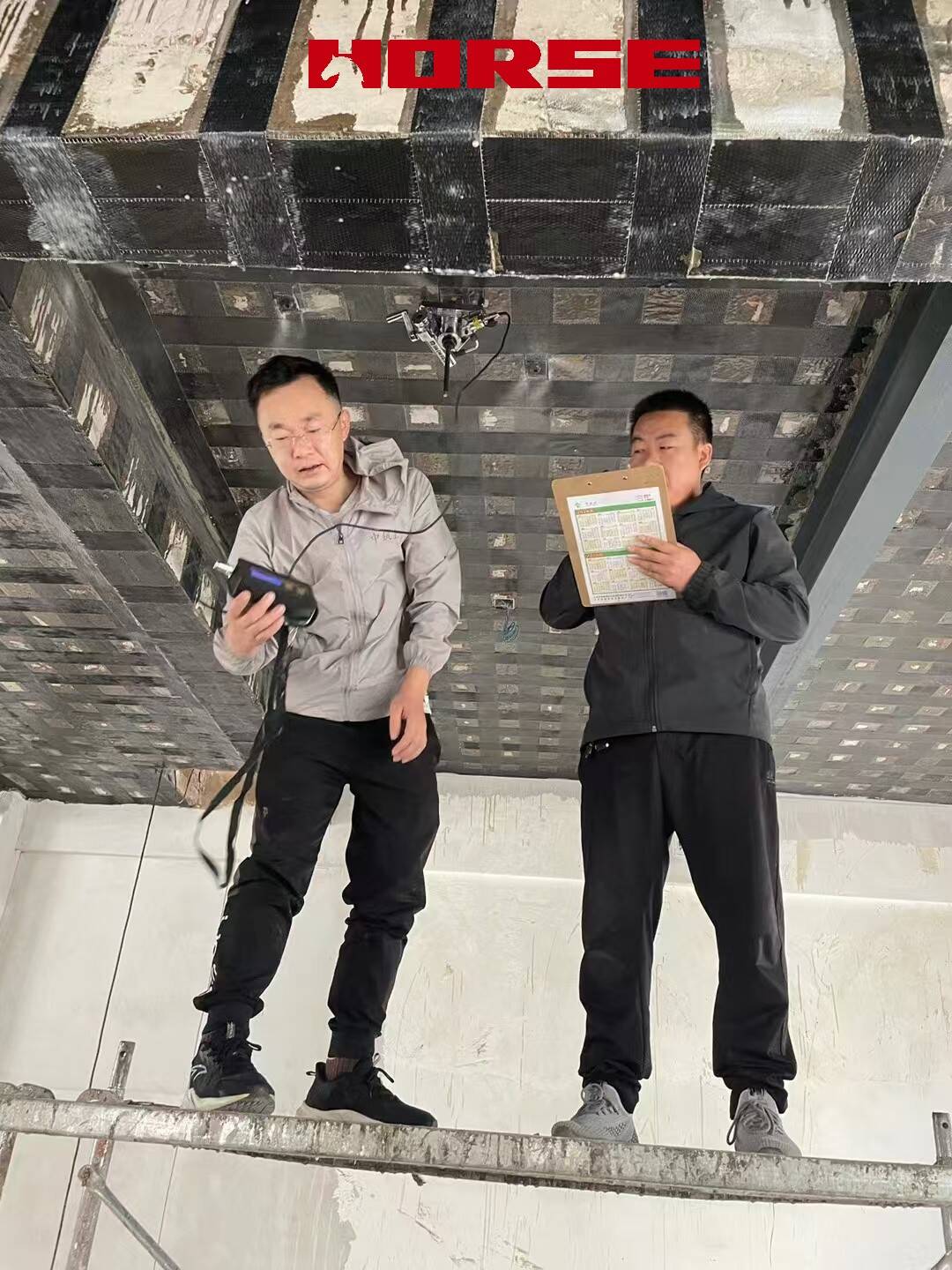 On-site Testing After Carbon Fiber Installation On-site Testing After Carbon Fiber Installation