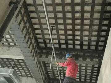 Crack repair and reinforcement of concrete slab