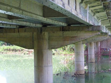 bonding steel plate on bridge