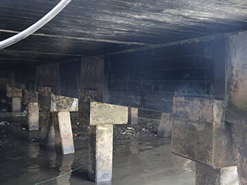 CFRP sheet reinforced Zhoushan wharf