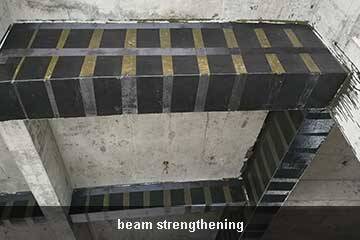column strengthening by ud carbon fiber