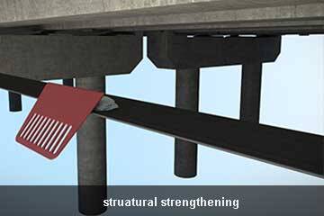 externally bonding carbon fiber laminate on concrete